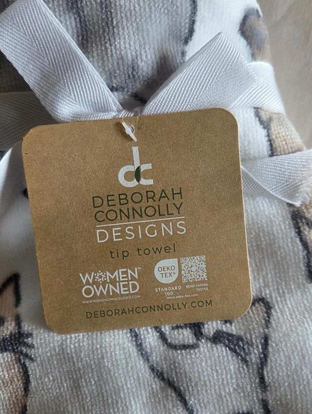 Deborah Connolly Designs Cats Bath Tip and Hand Towels Set